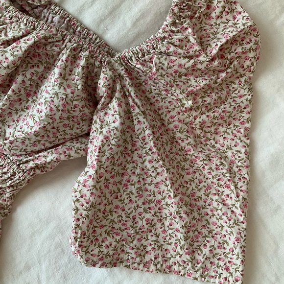 Silversaga Ida floral ditsy cotton peplum blouse, xs/small, like Doen - Picture 5 of 8